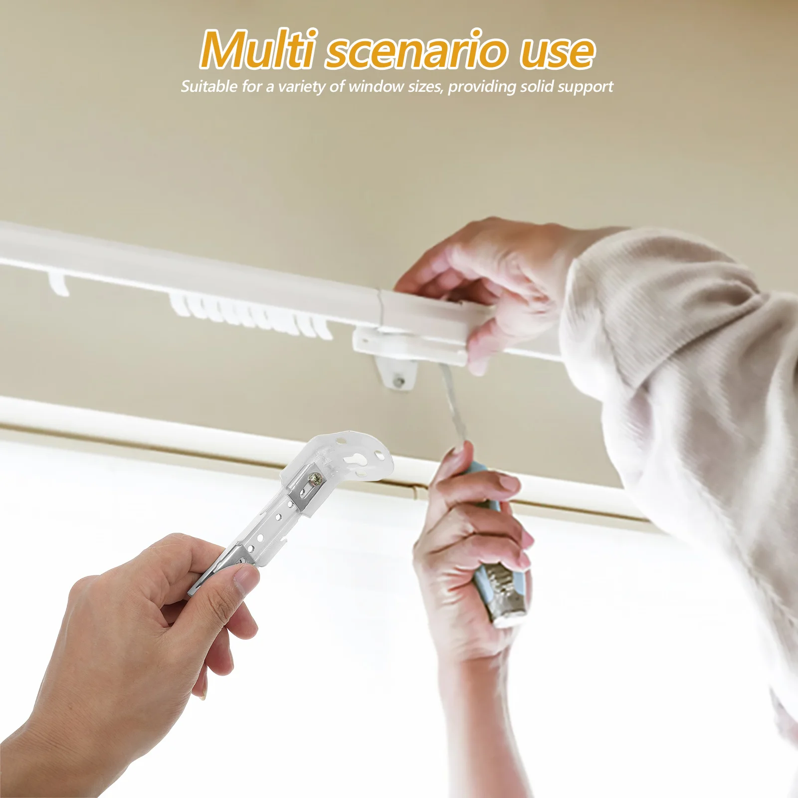 

2Pcs Heavy Duty Double Curtain Track Ceiling Mount Accessories Window Blind Repair Parts Window Blind Repair Parts