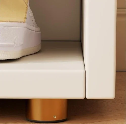 Cream shoe change stool entrance road multi-layer shoe cabinet sitting stool integrated shoe stool