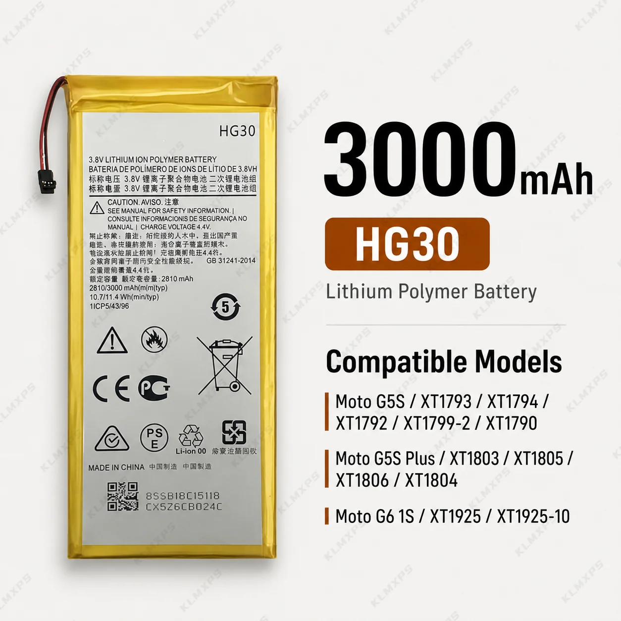 Replacement Phone Battery MD50 FC40 GA40 HG40 KD40 For Motorola Moto G Stylus G4 G5S G6 G7 G8 G9 Series