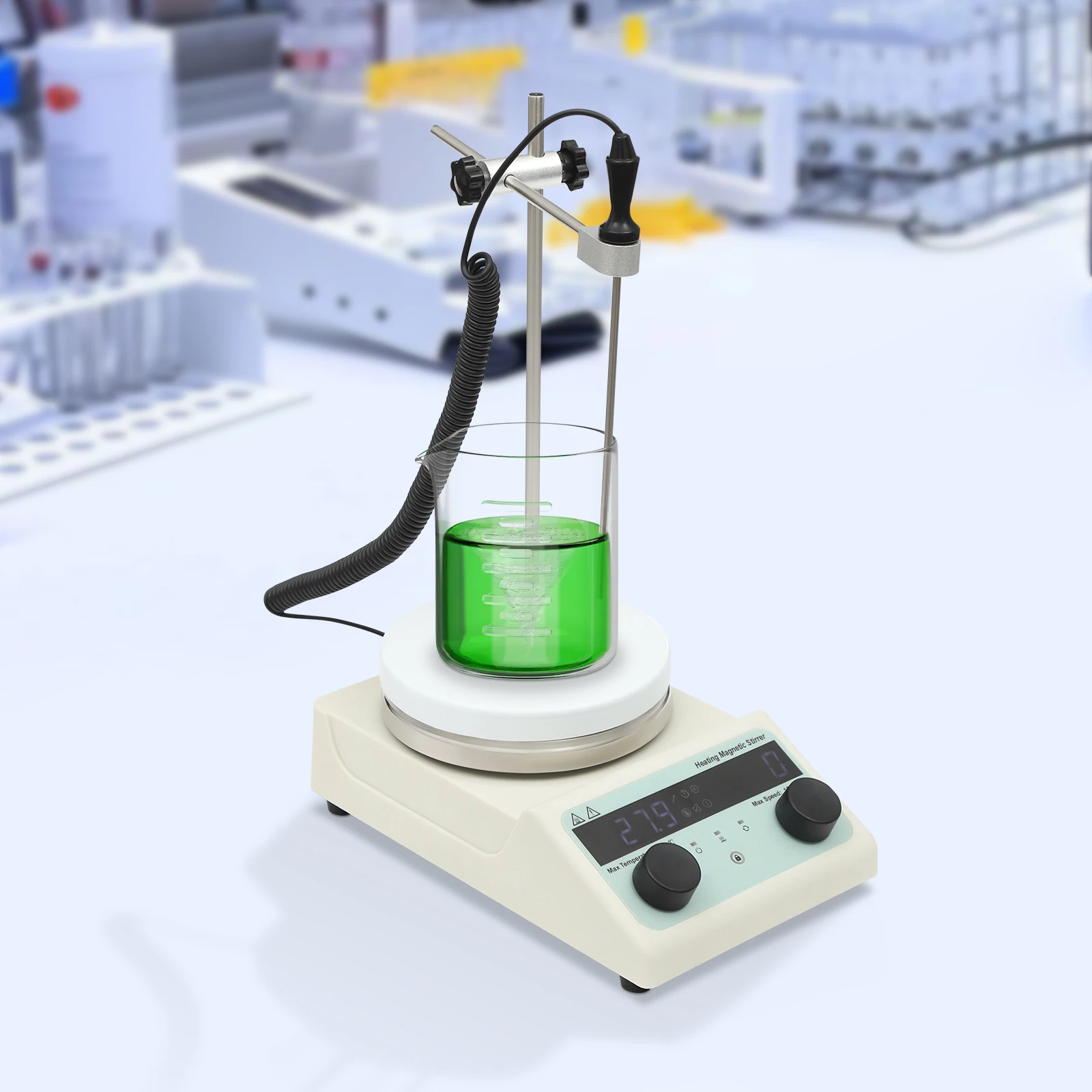 

Лабораторная магнитная мешалка CQ-MS-4S, электрическая магнитная мешалка-плитка мощностью 320 Вт с магнитной мешалкой-палочкой