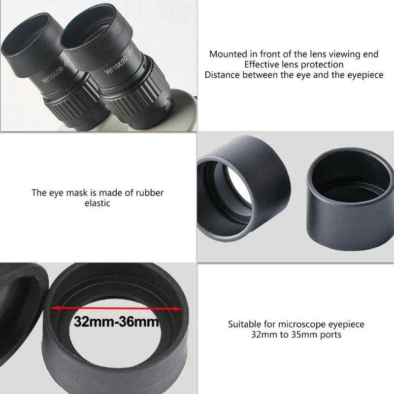 32mm-36mm-Dia. Rubber Eyepiece Eye Guards Binoculars Microscope Eye Cups