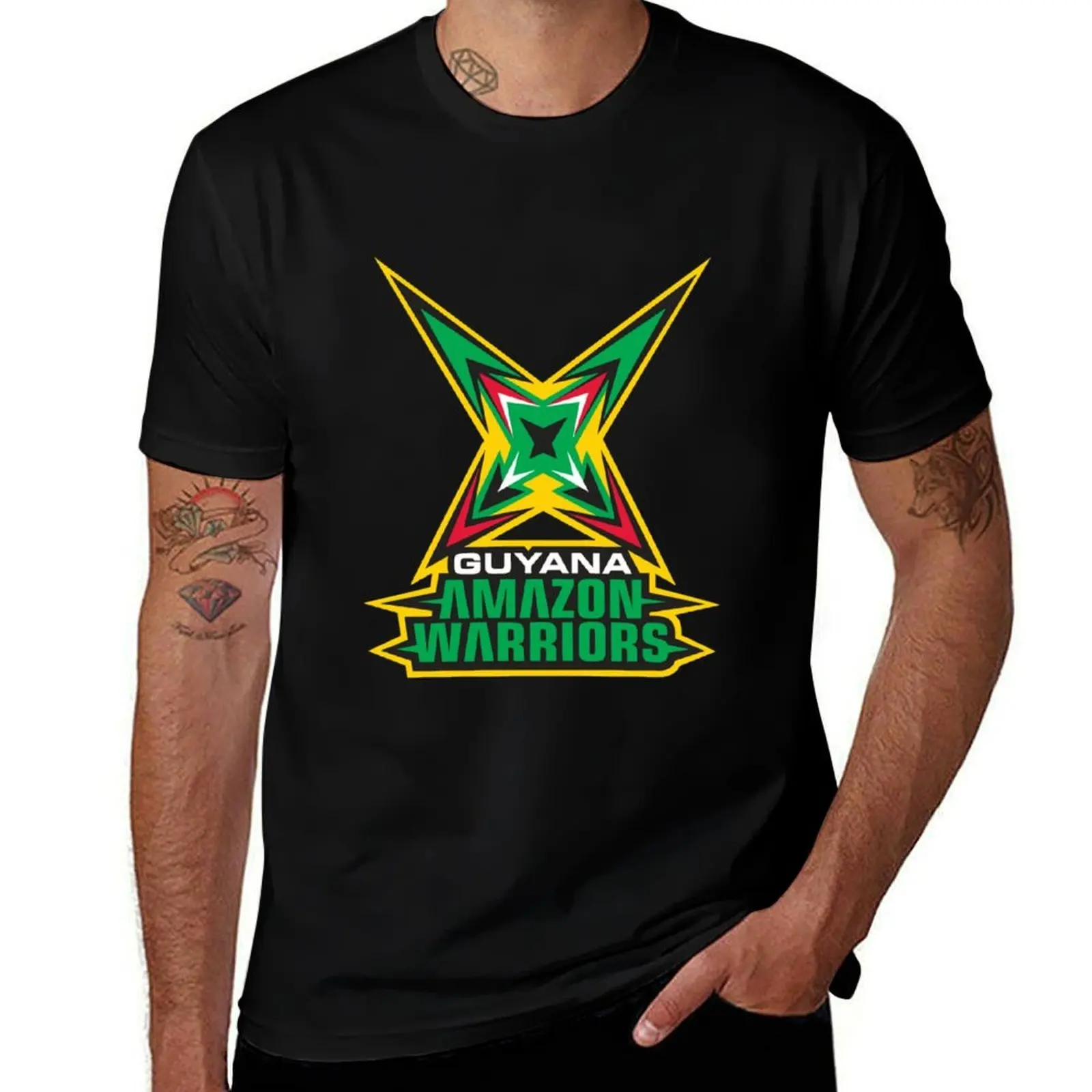 Guyana Amazon Warriors T-Shirt Functional Casual Short Sleeve Tee T-Shirt