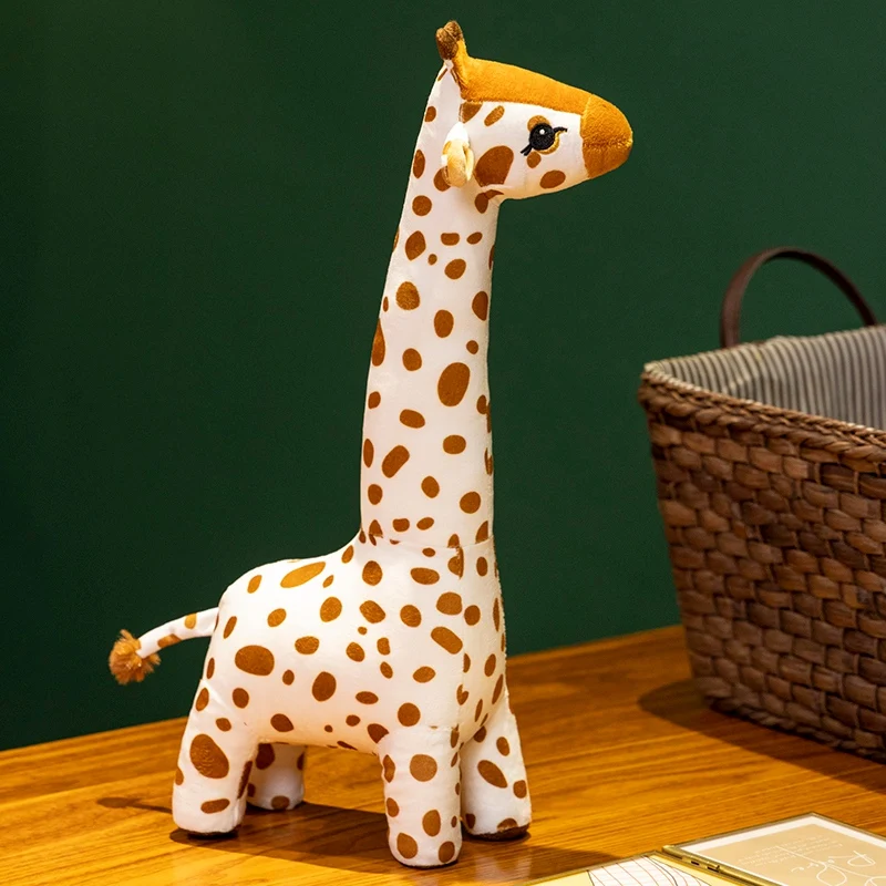 Jouet en peluche girafe debout de grande taille, oreiller de maintien, Animal en peluche doux, cerf, poupée endormie, cadeau d'anniversaire pour enfants