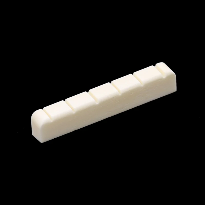 HUATOOL Sattel aus Ochsenknochen für klassische Gitarre, 52 mm x 6 mm x 9 mm, 80 x 10 x 3 mm, aus echtem Ochsenknochen, Saitenhalter – Detail 8
