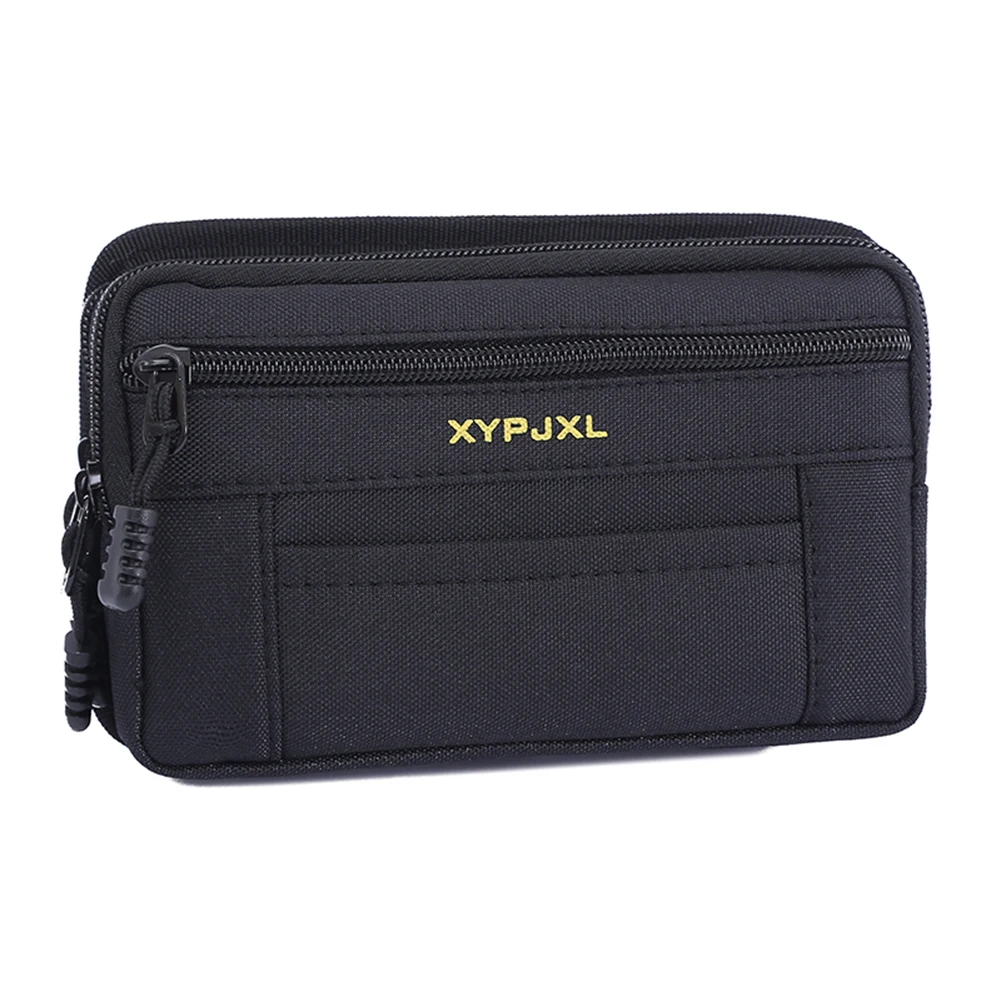 Men Canvas Waist Pack Multi-Compartment Fanny Small Square Wallet Pouch Man Pocket Design Mobile Phone Purses Mini Coin Belt Bag