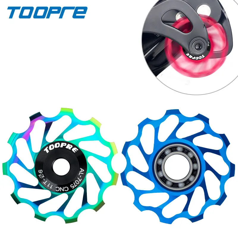 TOOPRE 11T MTB Rear Derailleur Jockey Wheel Ceramic Bearing Pulley Road Bike Jockey Rear Derailleur Repair Kit for Shimano Sram