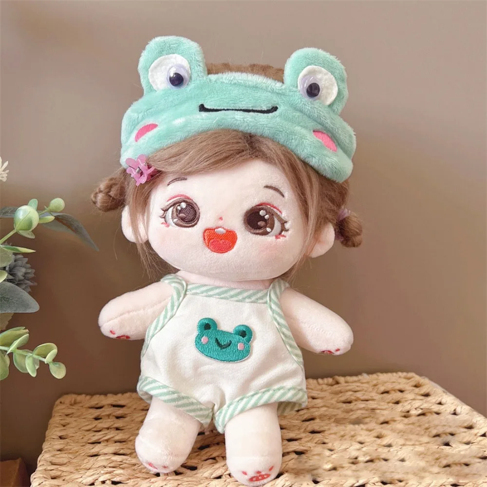 ชุดตุ๊กตาผ้าฝ้าย 20 ซม. 1 ชุด ชุดเสื้อผ้าตุ๊กตาดาวน่ารัก ชุดเสื้อผ้า DIY น่ารัก ไม่มีคุณลักษณะ ชุดตุ๊กตา