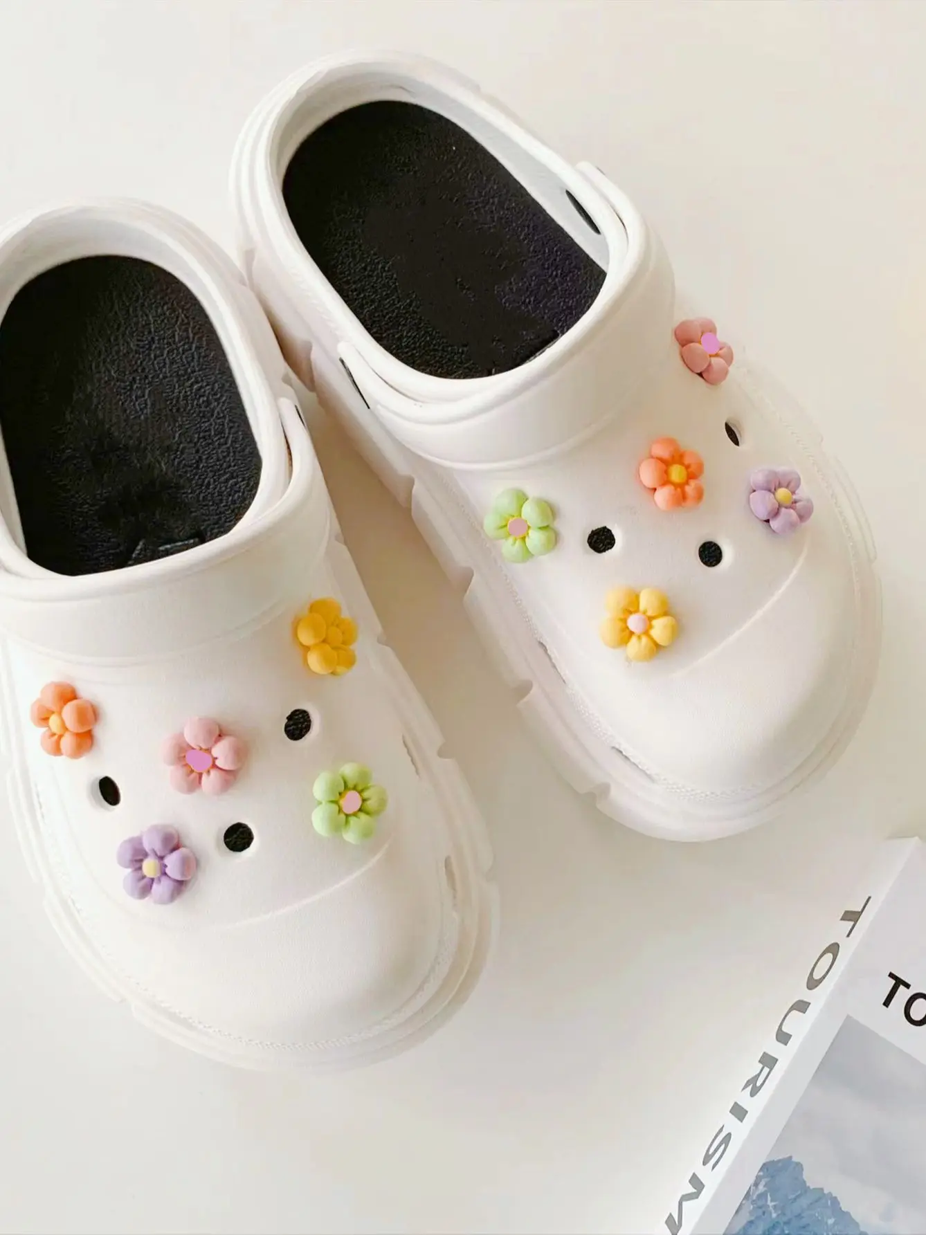 10pcs Flower Design Shoe Decoration, Cute Accessories For Clogs