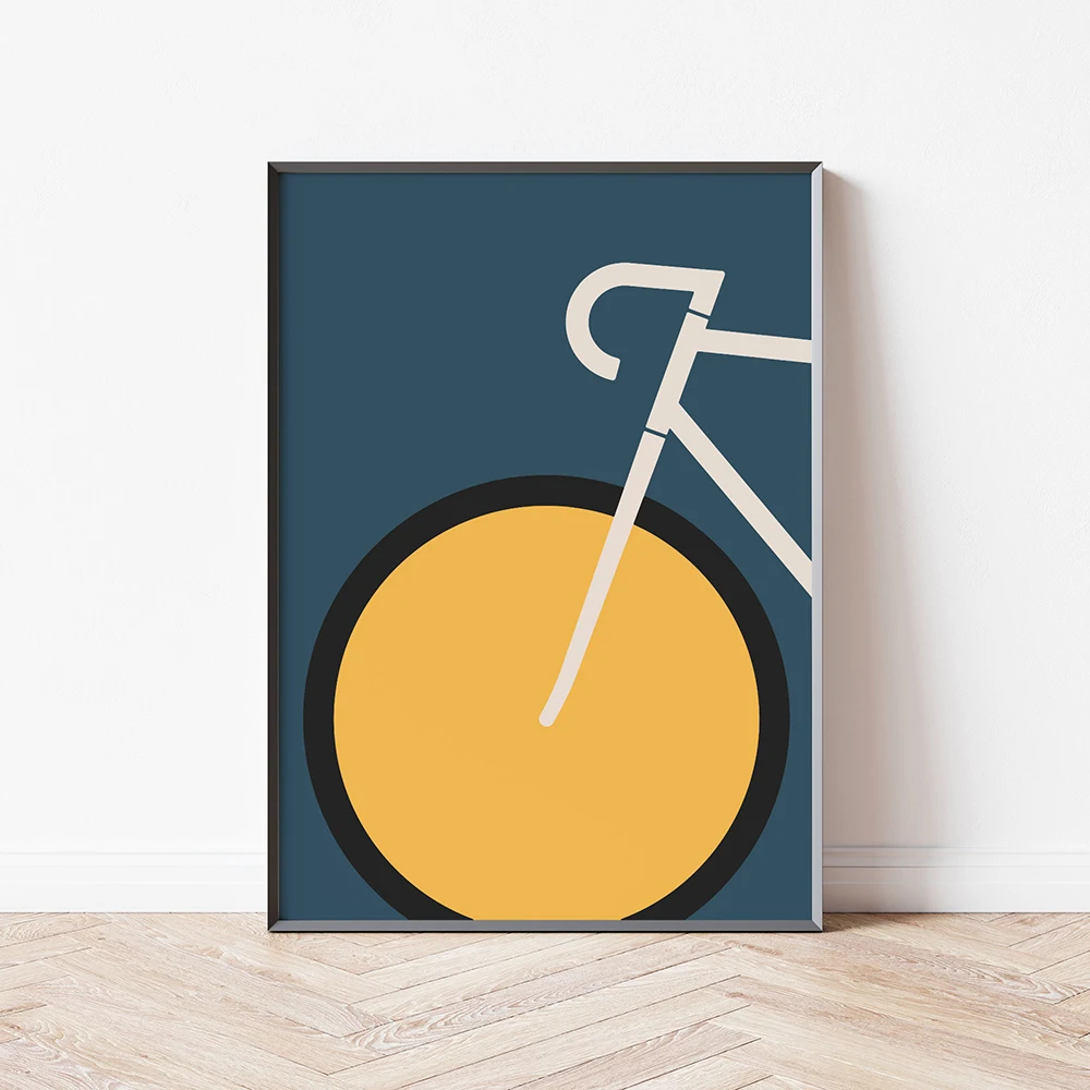 Vintage Sports Bicycle Canvas Painting Adventure Cyclist Posters Bicycle Bauhaus Wall Art Prints Pictures Mural Home Decoration