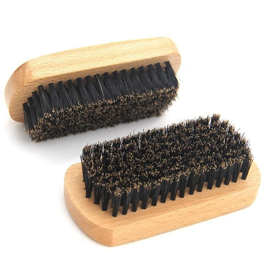 1PC Eco Friendly Boar Bristle Men\'s Shaving Brush Portable Barber Natural Beard Brush For Facial Cleaning Mustache Tools