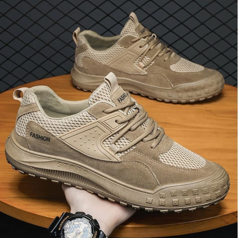 

Original Men's Mesh Breathable Casual Sneakers Platform Non-slip Tooling Shoes for Men Outdoor Hiking Running Casuals Zapatillas