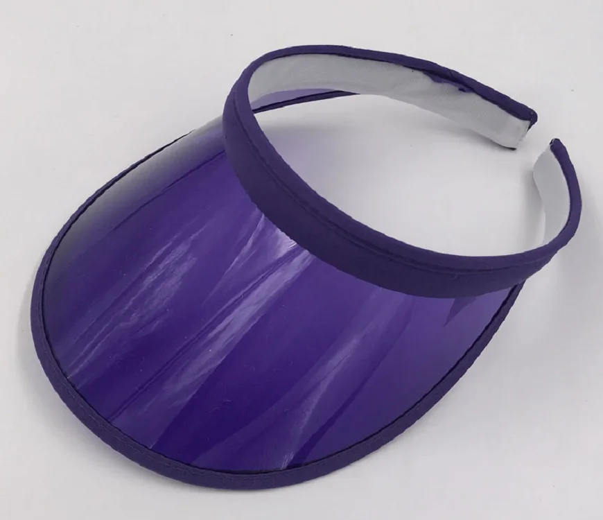 Modische Sommer-Outdoor-Sport-Sonnenschutzkappe Unisex Transparenter Plastik-Visor-Hut Bonbonfarbener PVC-Sonnenschutzhut UV-Schutzhut – Detail 15