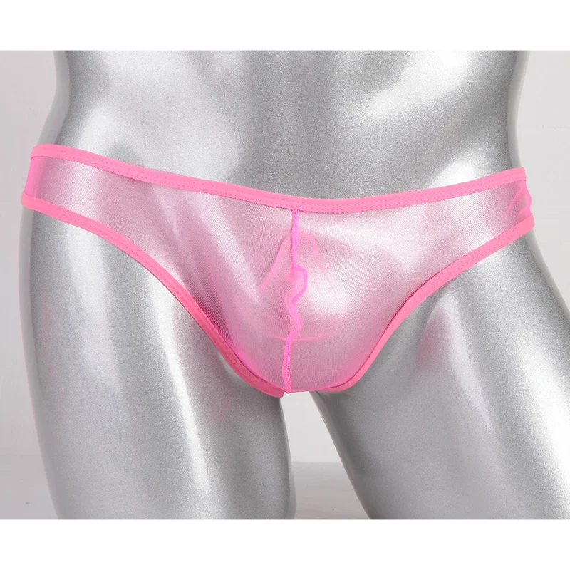 

Men's Sheer Sexy Low Waist Ultra-thin Mesh Transparent See Through Underwear Large Size Breathable Briefs Quick Dry Lingerie