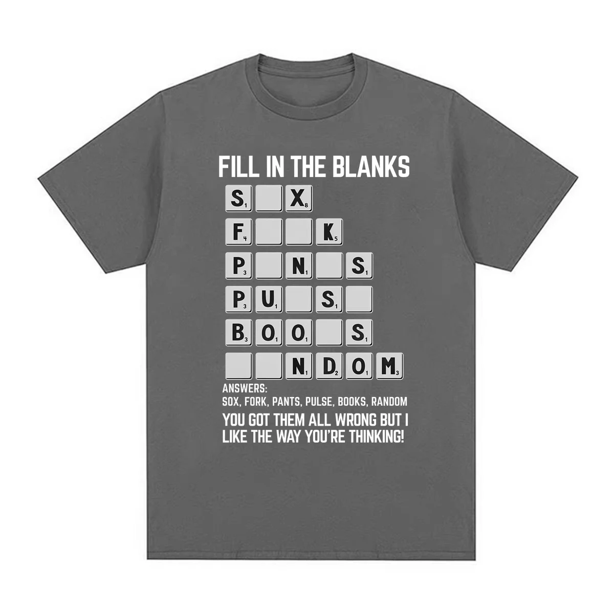 Dirty Mind Funny Sassy and Inappropriate Fillin The Blanks T-shirts Men Women Summer Retro Casual Oversized 100% Cotton T Shirts