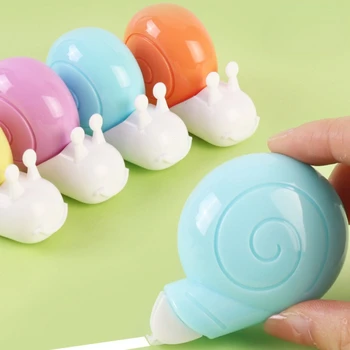 4 Stück 5 mm * 6 m White Out Cute Snails Korrekturband Stift Schule Bürobedarf Schreibwaren