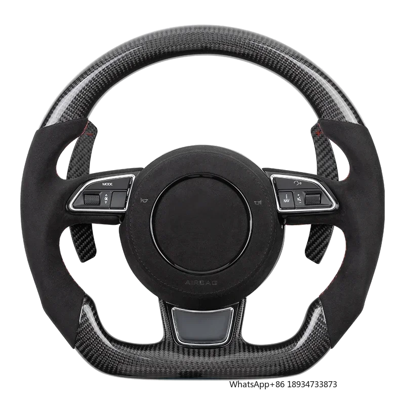 Carbon Fiber Steering Wheel For Audi A7 A4 A3 S3 S4 S5 S7 Q5 RS3 RS4 RS5 RS7 SQ5 B8 B8.5