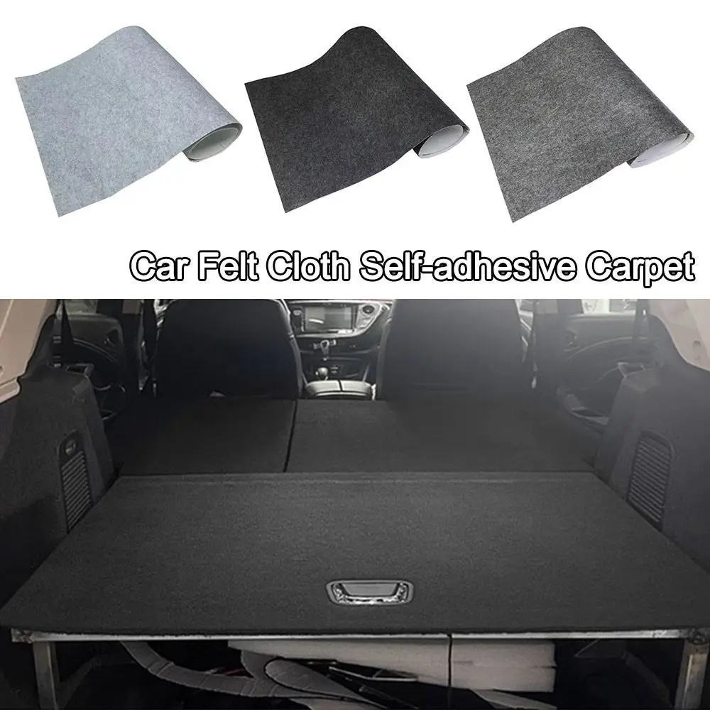 Non-Woven Fabric Car Felt Cloth Self-adhesive Carpet 30x100cm/50X100cm DIY Anti-noise Felt High Temperature Resistant