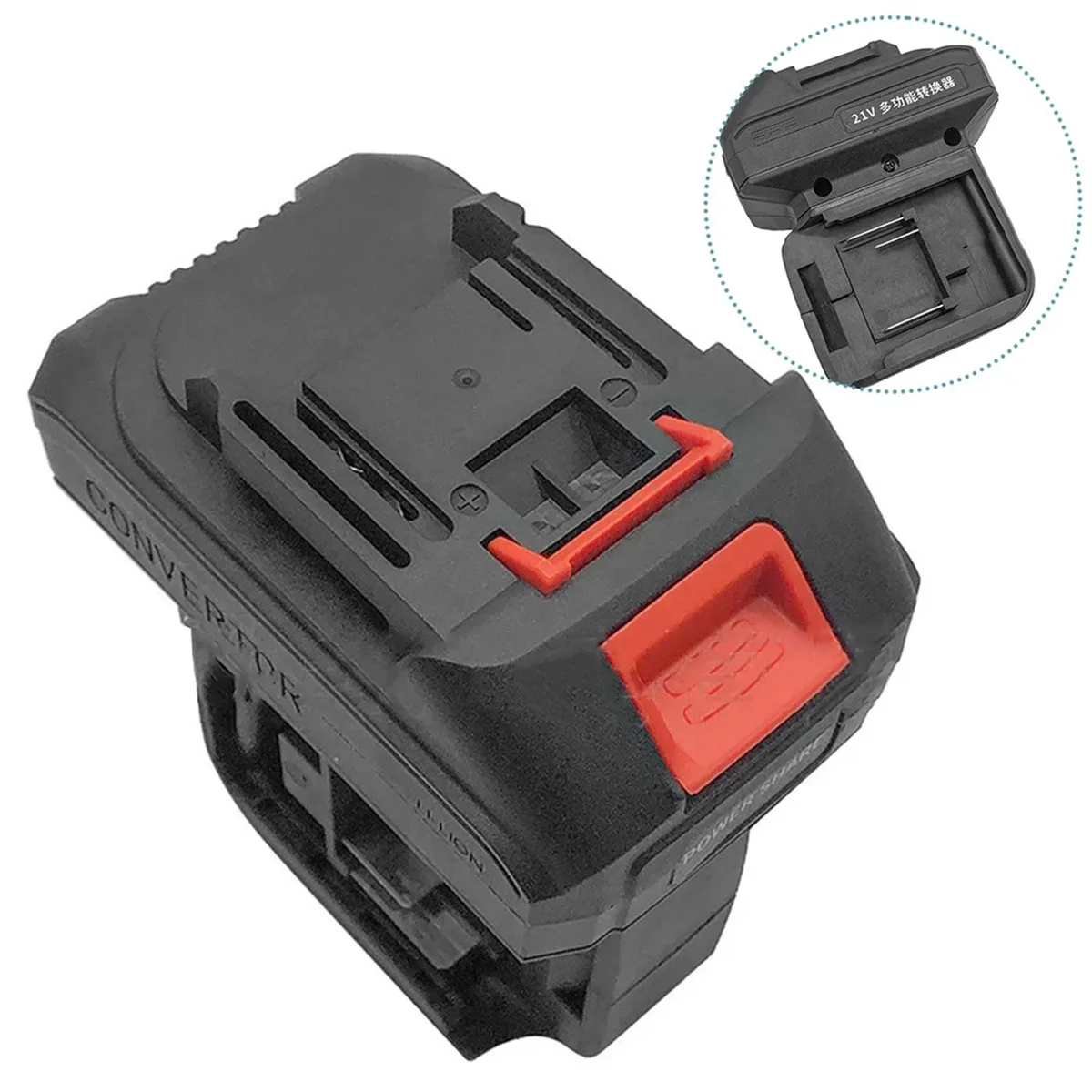 ABQR 2 in 1 Power Adapter for Electric Impact Drill Wrench Screwdriver Li-Ion Battery Converter