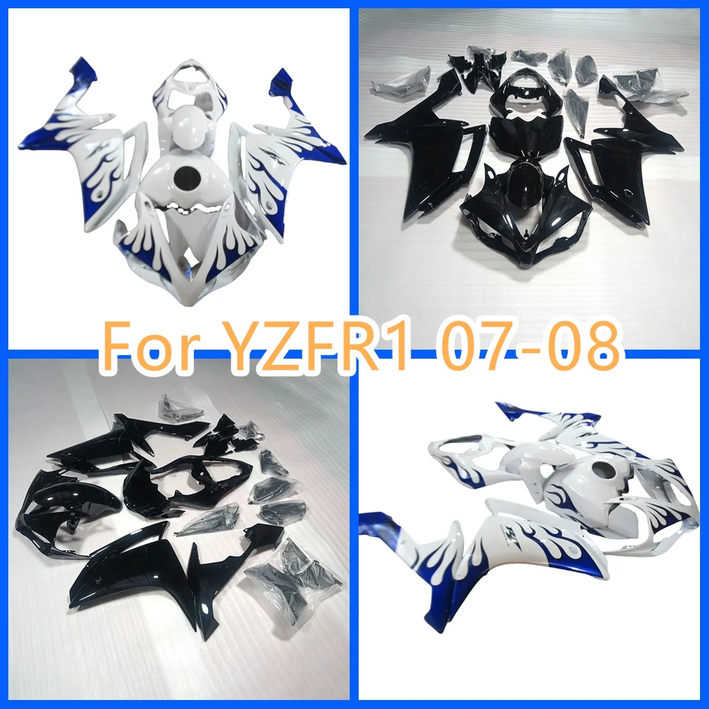 

Blue Flames 100% Fit for YAMAHA Body YZF1000 YZF-R1 YZF R1 1000CC 07 08 2007-2008 Sportbike Road Race Fairing Kit