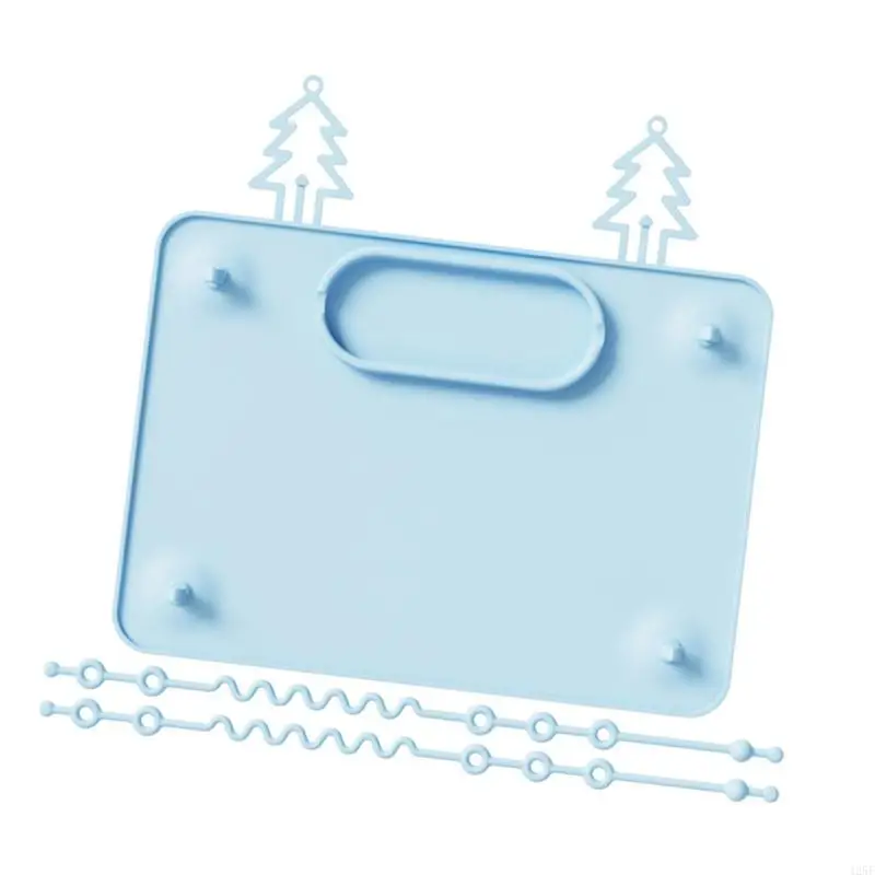 مجموعة واحدة من مفرش الأطباق بالشفط للطفل، سهل التنظيف، آمن للاستخدام في غسالة الأطباق، بساط تغذية للأطفال الصغار، مع حبل مقاوم