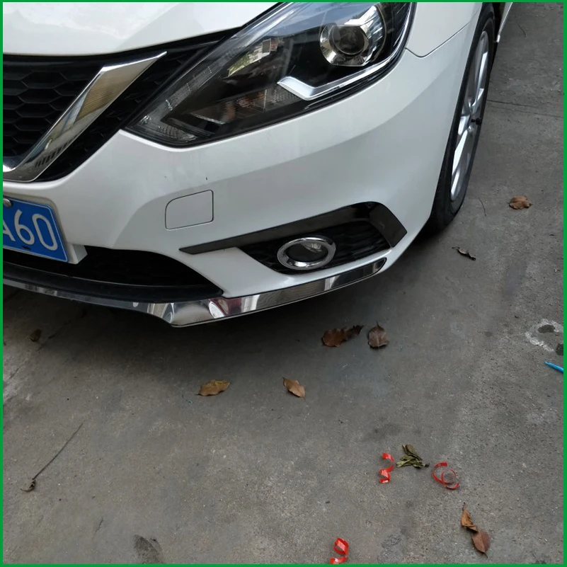

For Nissan Sentra 2016 2017 2018 2019 Front Fog Light Lamp Cover Trim Bezel Eyebrow Eyelid Molding Decoration Car Accessories