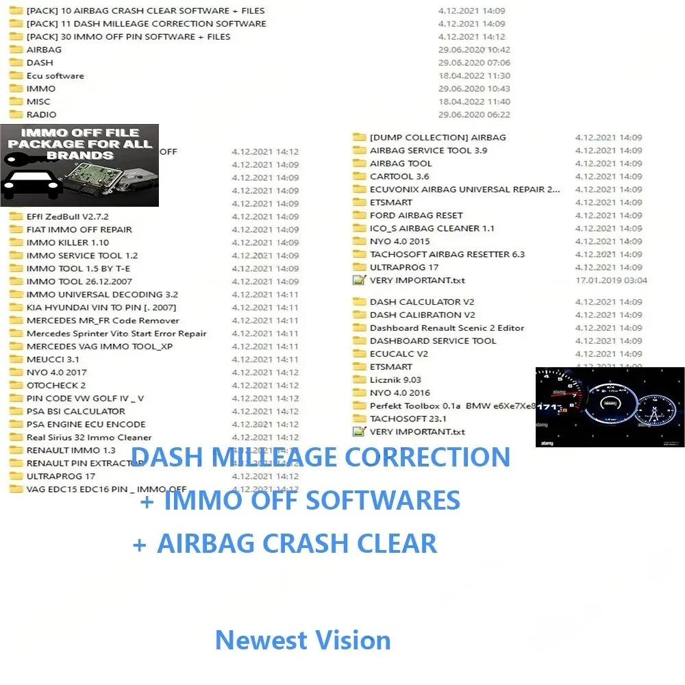 

New IMMOFF 32GB Auto Diagnostic Tool - ECU/Dashboard Mileage Correction + Airbag Reset + IMMO Software | Multi-Brand Compatible