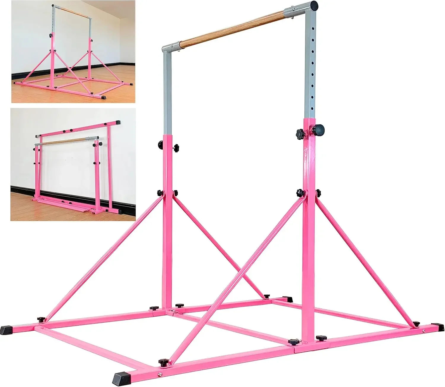 

Bar For Kids and Teenage Ages 3-25, 5 FT / 6 FT Base LengthHeight, Gymnastic Kip Bar Horizontal Bar