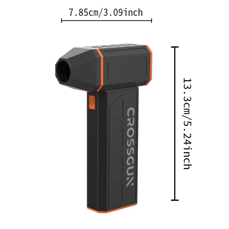 CROSSGUN Jet Turbo Fan 130,000 RPM High Wind Power Wireless LED Blower Outdoor Camping Gift 5000 mAh Violent Fan