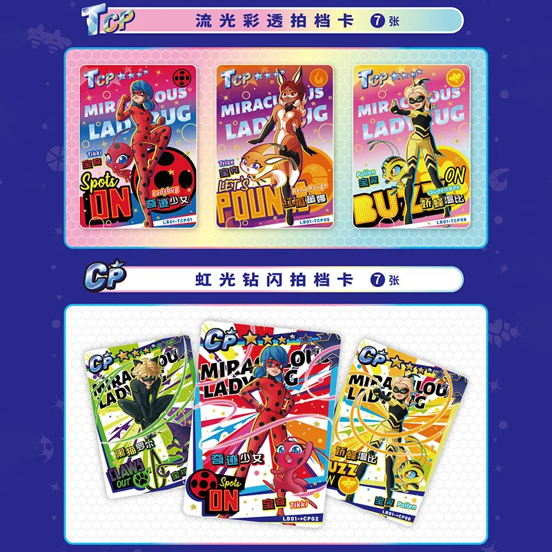 New Genuine Miraculous Ladybug Miracle Collection Edition Card Box Cartoon Figure Super Hero Rare SSP TCP CP Cards Girl Toy Gift