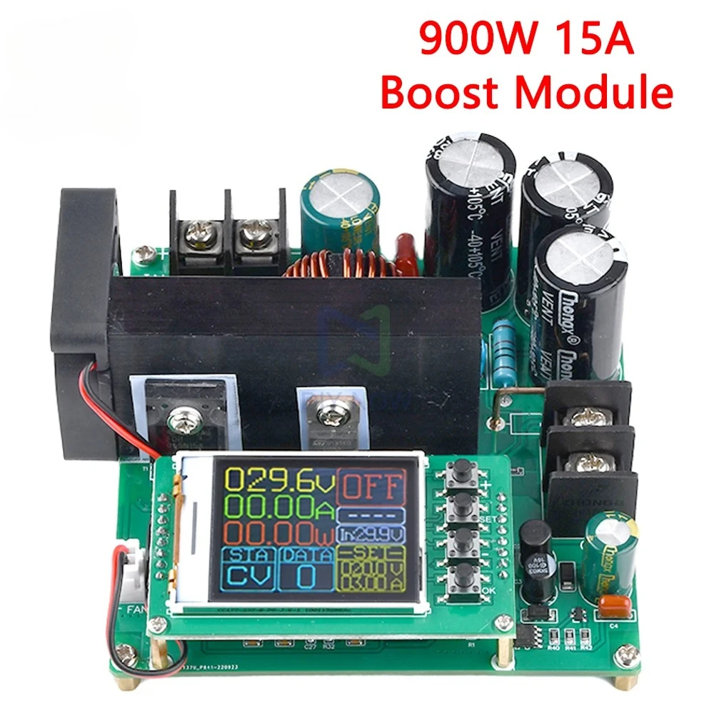 900W 15A Boost Converter DC-DC 9V~60V to 10V-120V LCD Display Control Step Up Module High Precise Voltage Transformer Regulator