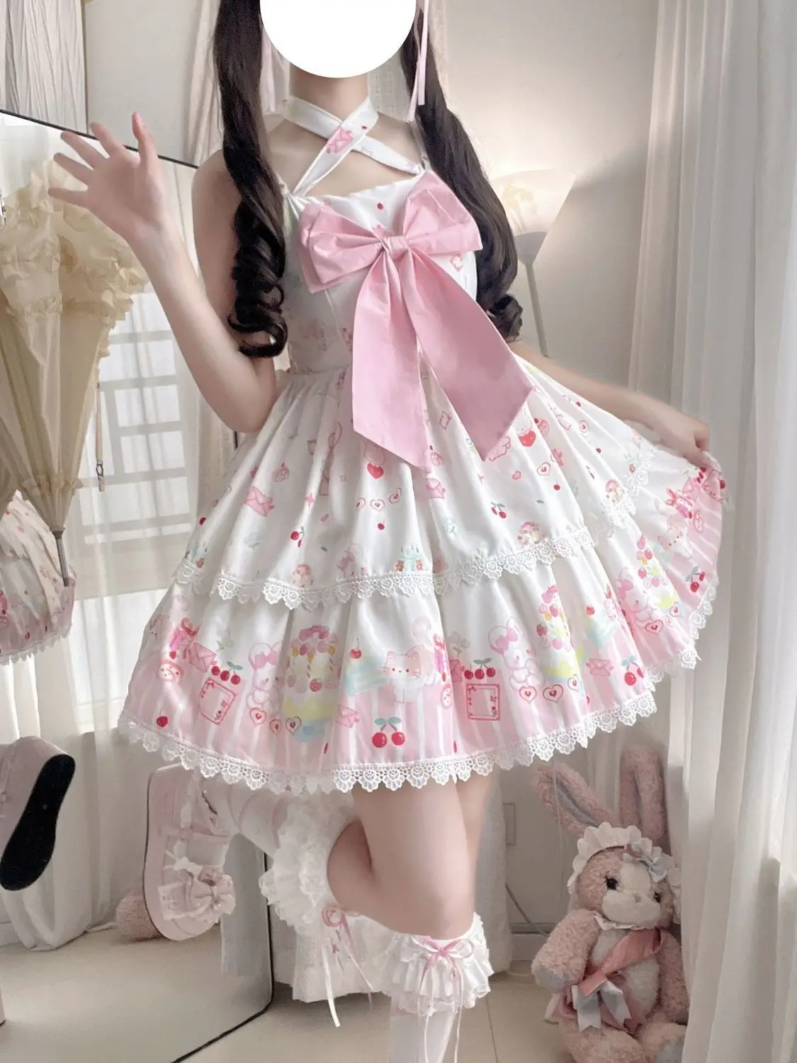 NONSAR Original sweet Lolita style summer cute daily girl Lolita dress