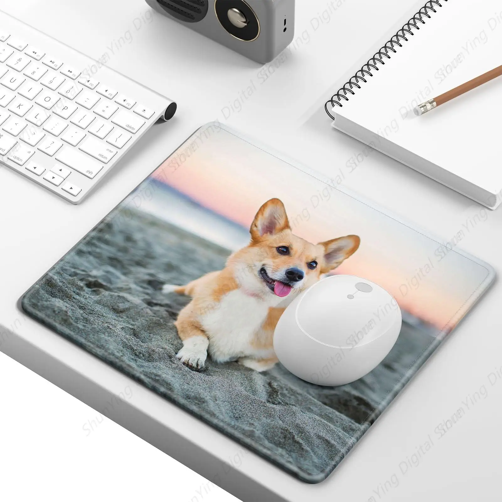 Cute Puppy Enthusiast Computer Mouse Pad Gift Anti Slip Rubber Mouse Pad Suitable For Gaming Office Laptops 18*22cm