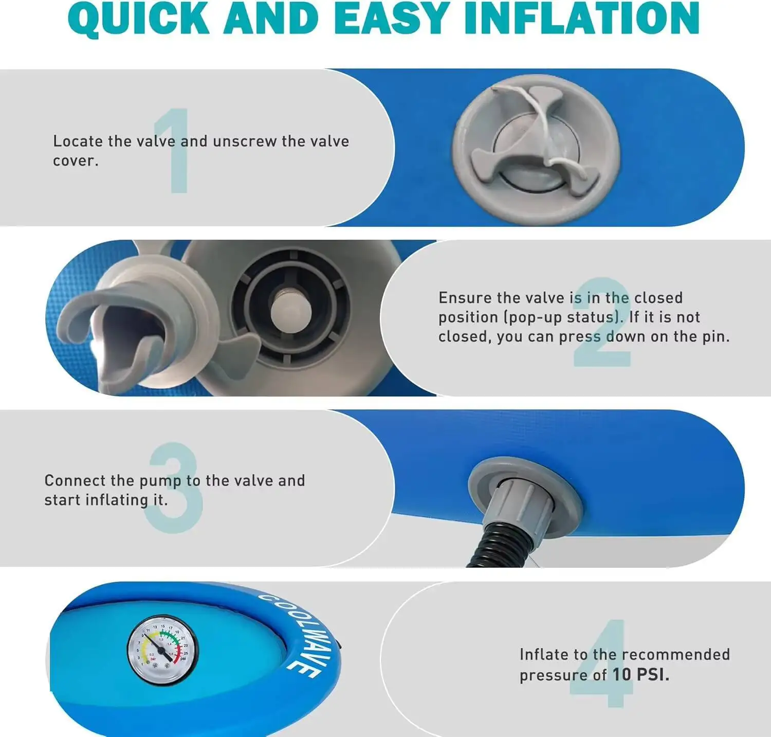 أرجوحة مائية قابلة للنفخ من COOLWAVE، قاعدة عائمة قابلة للنفخ للعائلة والأصدقاء، حلقة عائمة للحفلات، تناسب متعددة P