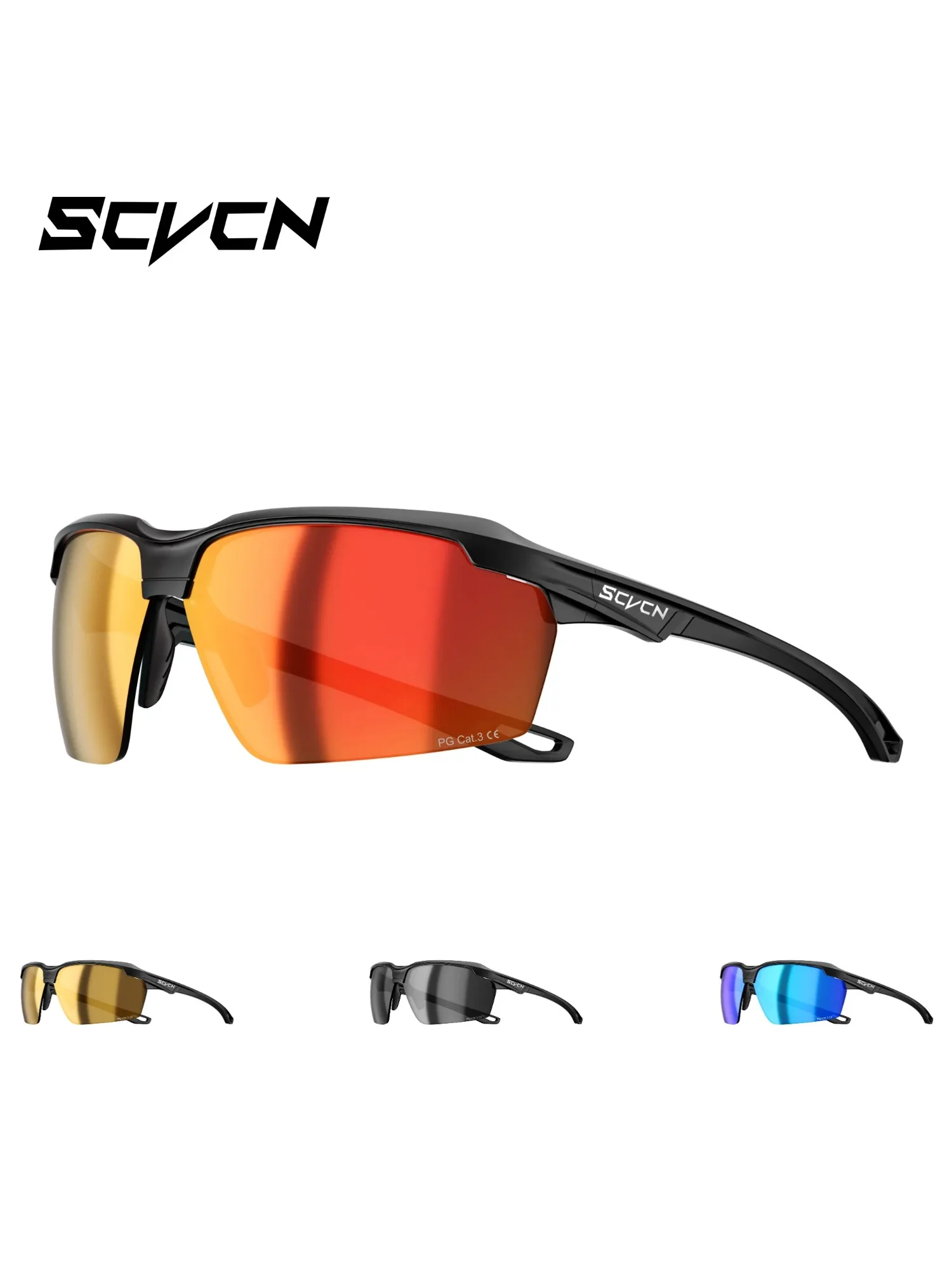 AliExpress SCVCN New Fashion Sunglasses for Men Hiking Eyewear Sports Glasses Cycling Glasses MTB Bike Bicycle Sports UV400 Hunting Driving