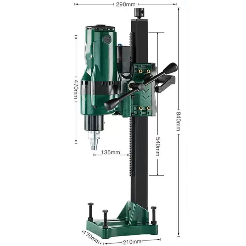 물 드릴링 머신 다이아몬드 드릴링 도구, 고품질 엔지니어링 드릴링 머신, 3900W, 220V 600r/min, Max.260 MM