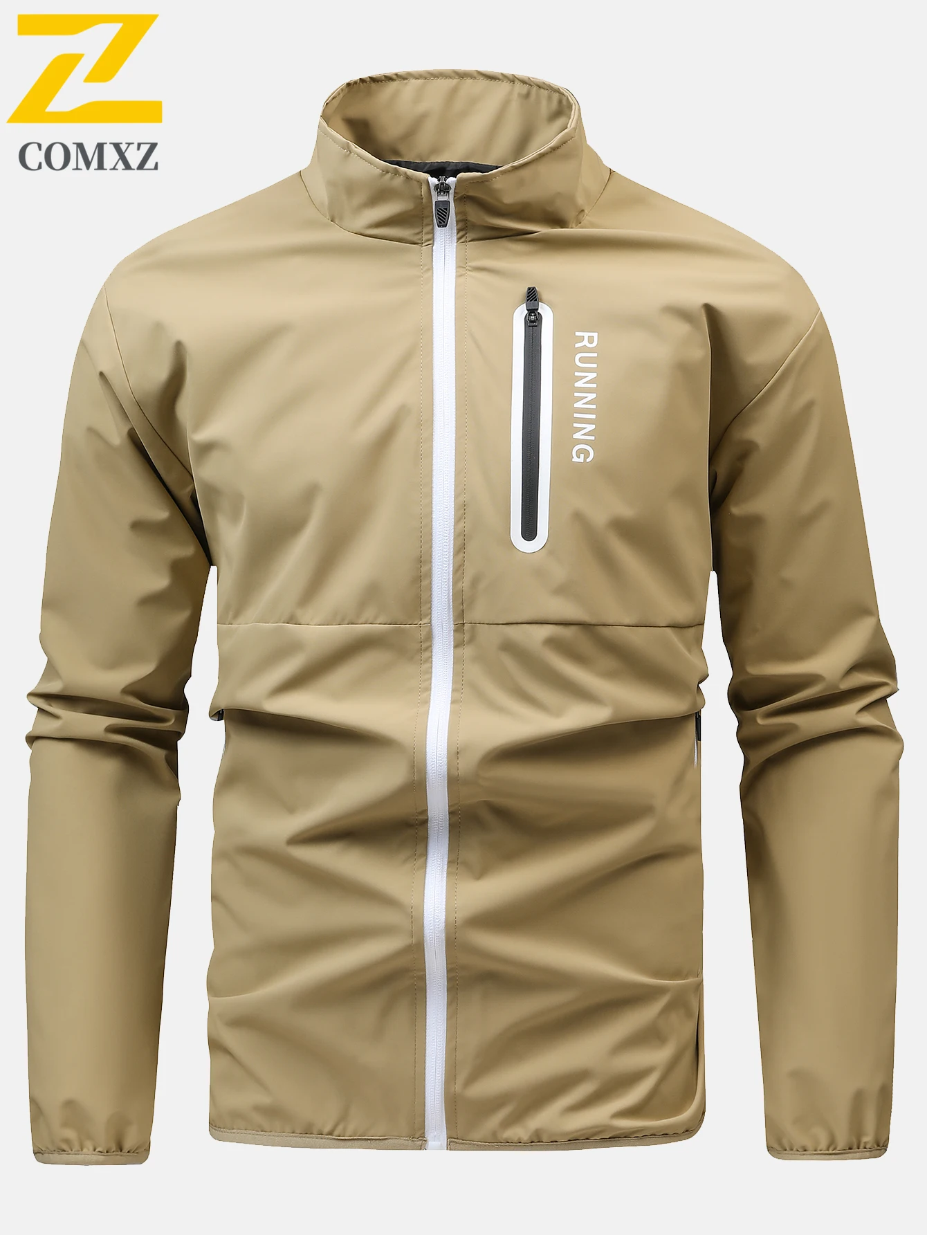 Outdoor Running Sports Jacket Mens Autumn New Casual Vertical Collar Loose Windproof Coat Hiking Fishing Zipper Baseball Jackets