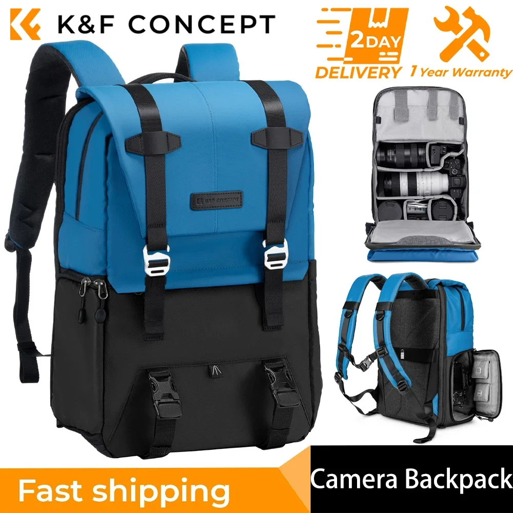 

Рюкзак K & F Concept Beta 20 л, рюкзак для фотосъемки, легкие сумки для камеры, большая емкость с чехлом от дождя для ноутбука 15,6 дюйма