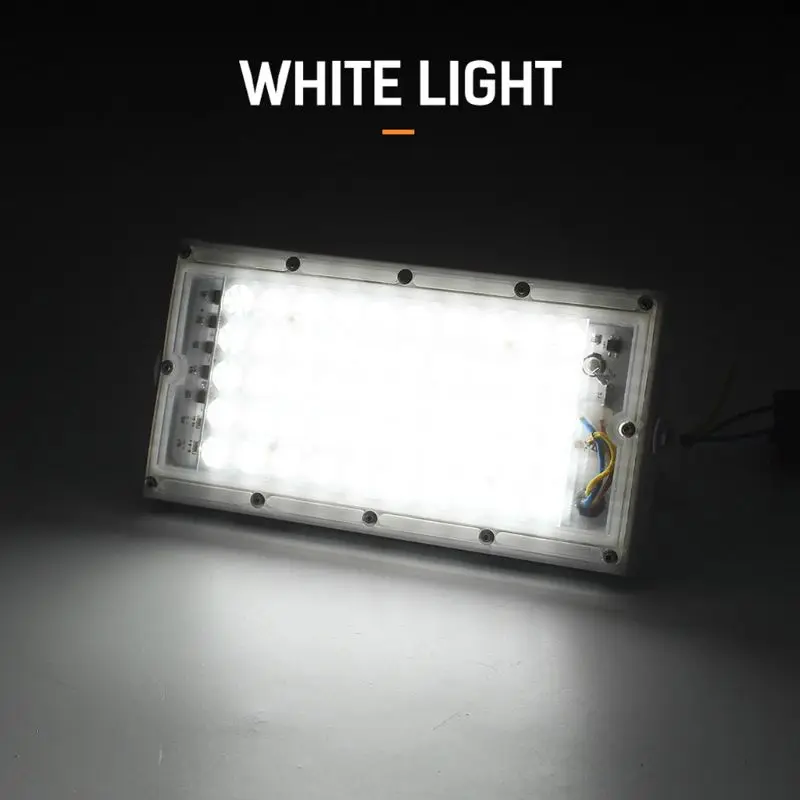 LED Flood Light Outdoor IP68 Waterproof Floodlight Reflector Garden Spotlight Plastic Material for Outdoor Garden Yard Dropship