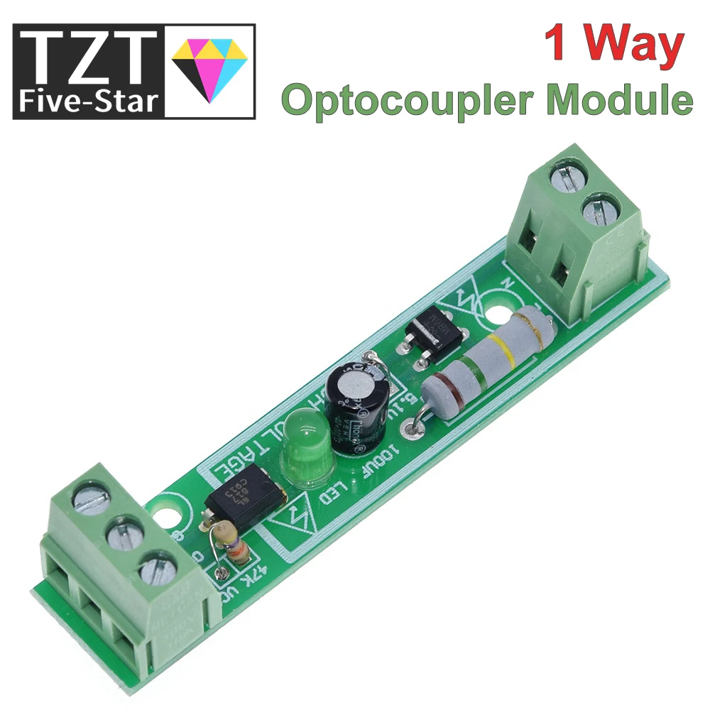 1-Bit AC 220V Optocoupler Isolation Module Voltage Detect Board Adaptive 3-5V For PLC PC817 Isolamento Fotoaccoppiatore Module