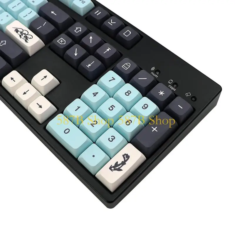 

587B PBT-клавишные клавиши XDA макет 132-ключ 5 сторон сублимация красителя Keycap Mizu