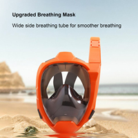 Snorkel Mask Full Face with Full Dry Breathing System Snorkeling Gear for Adults 180° Panoramic View Snorkel Mask with Anti-Fog