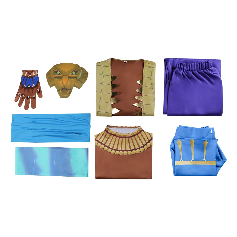 مجموعة أزياء الأسد التنكرية ذات الطابع الشرير بلوزات وسراويل زي الهالوين ملابس الحفلات التنكرية للرجال البالغين