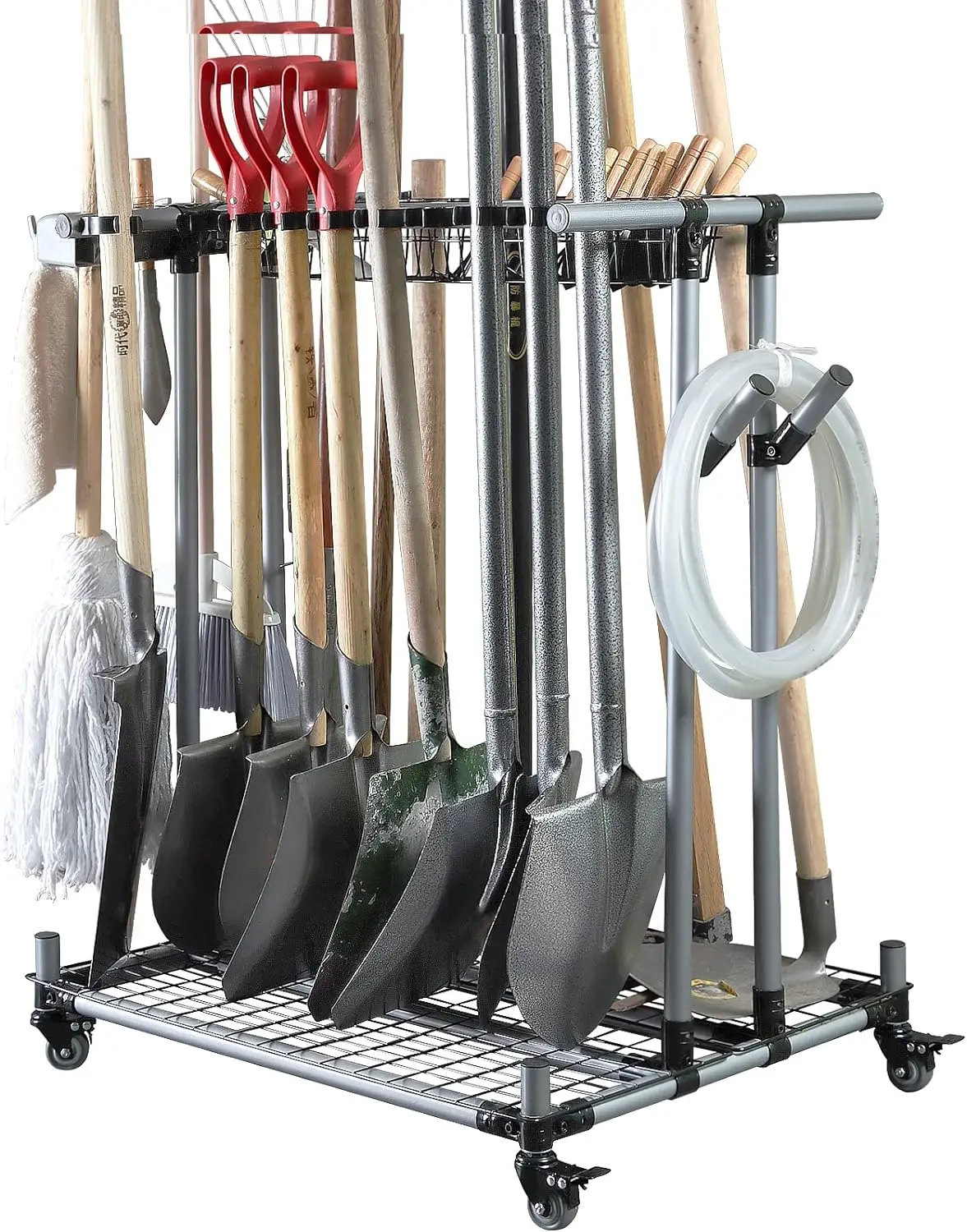 Heavy Duty Garden Tool Organizer Garage Storage Holder Storage Large Long Farming Tools Lawn Tool Metal Rack Shovel And Rake