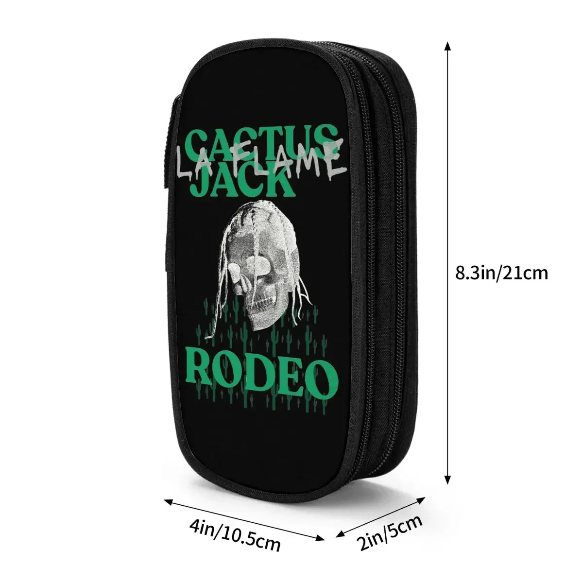 Travis Rodeo Skull Scotts Pen Box Dubbellaags Kantoorbenodigdheden met grote capaciteit Pen Case Gift