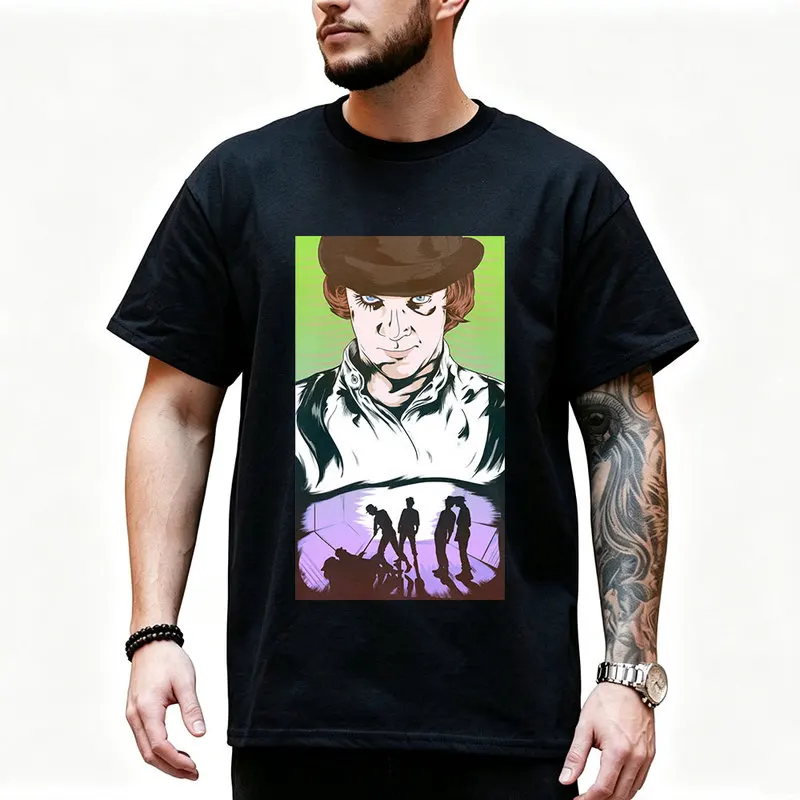 A Clockwork Orange 0825 Retro Movie Graphic T‑shirt Alex Droog Print Unisex Casual Tee Short Sleeve Streetwear All size S-6XL
