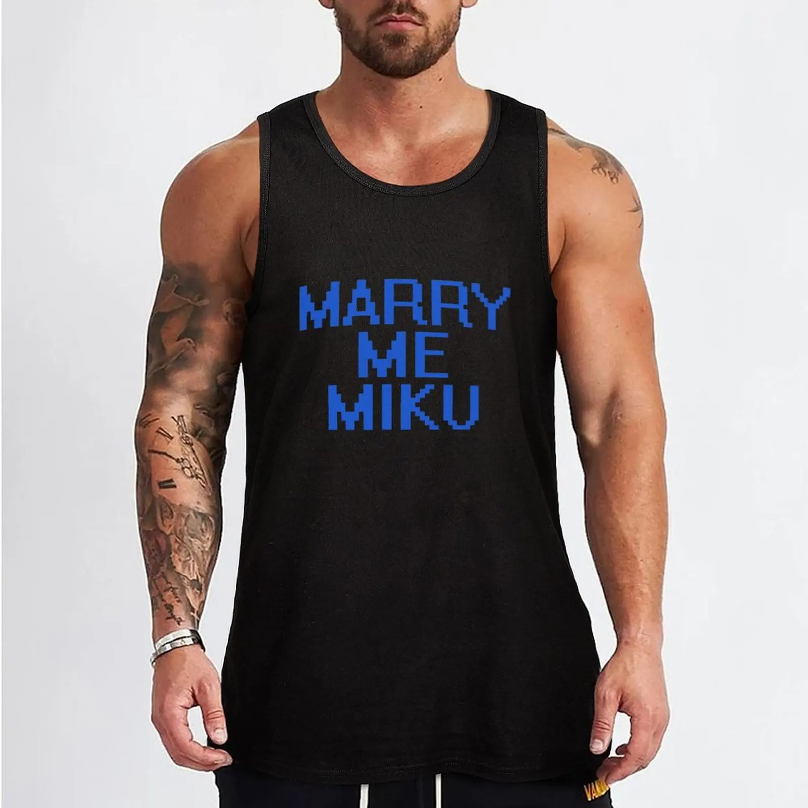 Marry me Miku Tank Top quick-drying t-shirt clothes for men summer Man gym clothes gym clothing