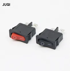 5PCS KCD1-110 Mini Thin Flat Rocker Switch ON-OFF 2pin Red and Black 9.5*21MM Instrument Small Switch 6A/250V 10A/125V AC