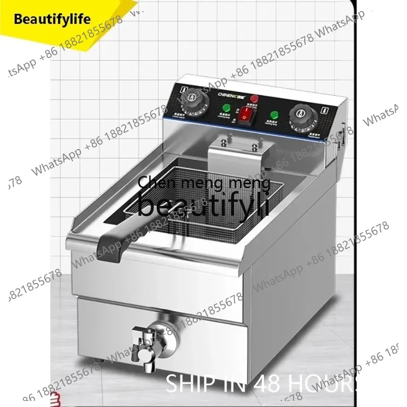 Commercial electric fryer, fritters machine, large capacity skewers, chicken thighs, electric fryer, stainless steel thicke