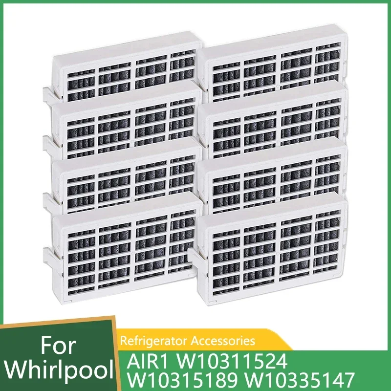 8pcs Air Fresh Filter For Whirlpool W10311524 AIR1 W10315189 W10335147 Refrigerator Deodorization Activated Carbon Filter Parts