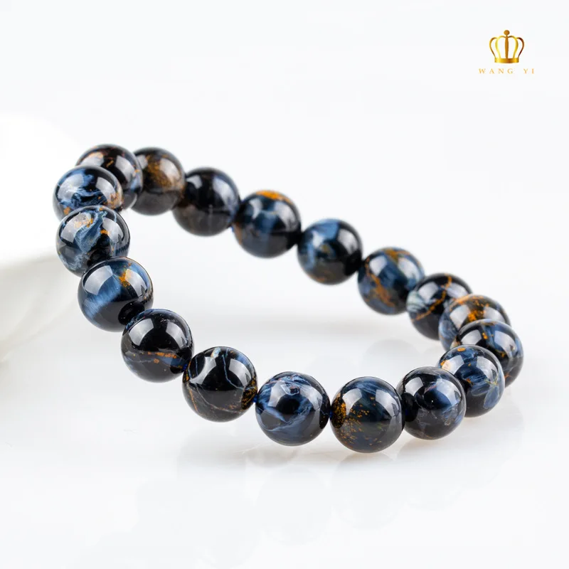 

Peter Stone Bracelet Men and Women Dark Blue Cat Eye Natural Crystal